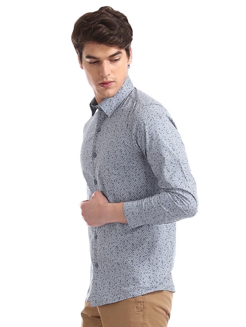 grey printed formal shirt - 17575747 - Zoom Image - 2