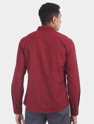 maroon printed casual shirt - 17575760 - Standard Image - 2