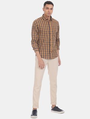 brown checkered casual shirt - 17575785 - Standard Image - 4