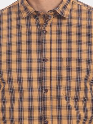 brown checkered casual shirt - 17575785 - Standard Image - 5