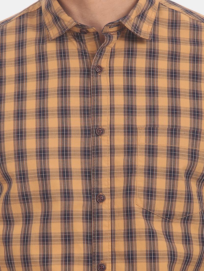 brown checkered casual shirt - 17575785 - Zoom Image - 5