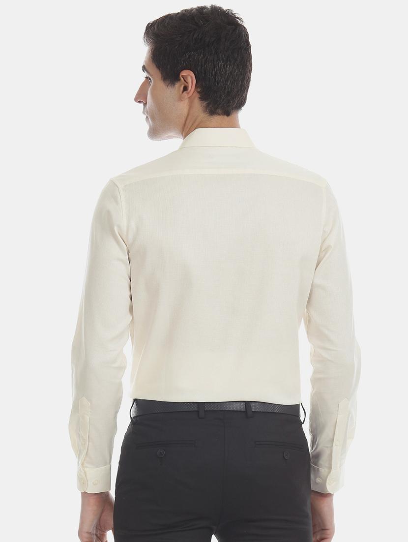 yellow solid formal shirt - 17575804 - Zoom Image - 4