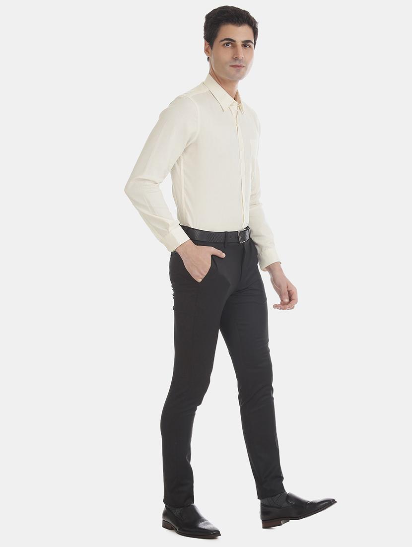 yellow solid formal shirt - 17575804 - Zoom Image - 5