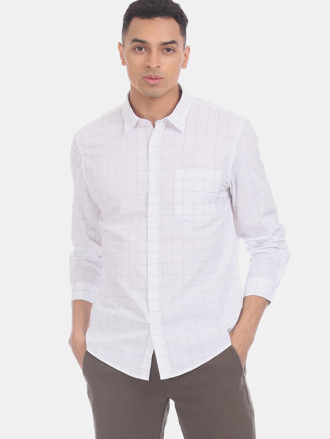 white checkered casual shirt - 17575805 - Zoom Image - 1