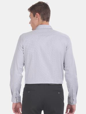 grey self design formal shirt - 17575813 - Standard Image - 3
