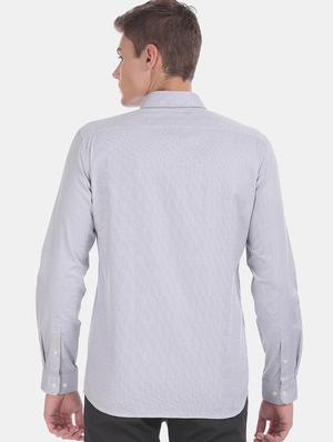grey self design formal shirt - 17575813 - Standard Image - 4