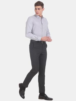 grey self design formal shirt - 17575813 - Standard Image - 5