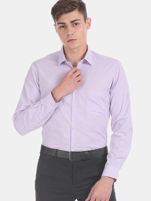 purple self design formal shirt - 17575833 - Standard Image - 1