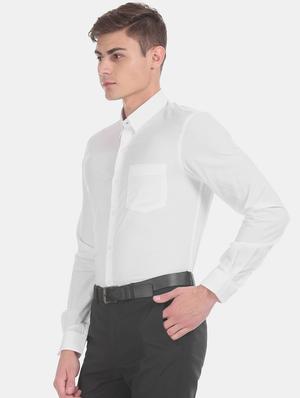 white solid formal shirt - 17575843 - Standard Image - 2