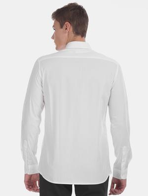 white solid formal shirt - 17575843 - Standard Image - 3