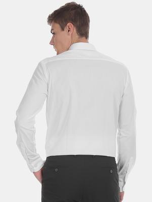 white solid formal shirt - 17575843 - Standard Image - 4