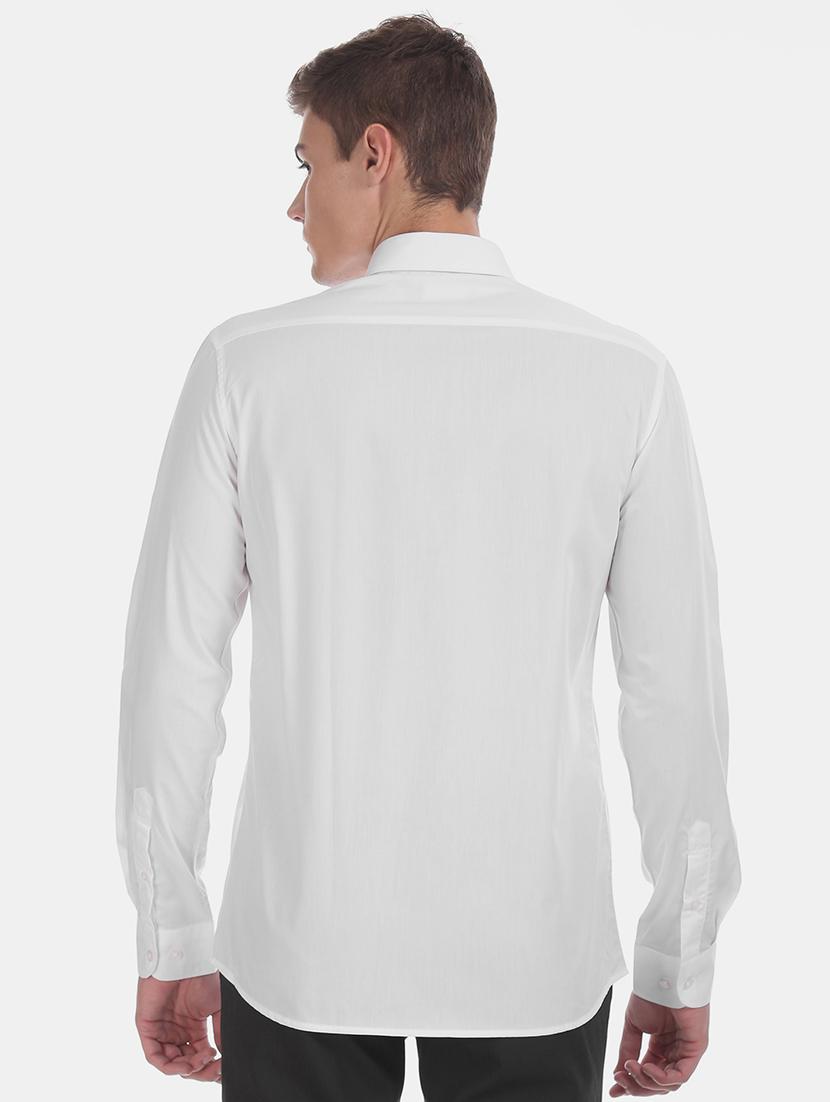 white solid formal shirt - 17575843 - Zoom Image - 3