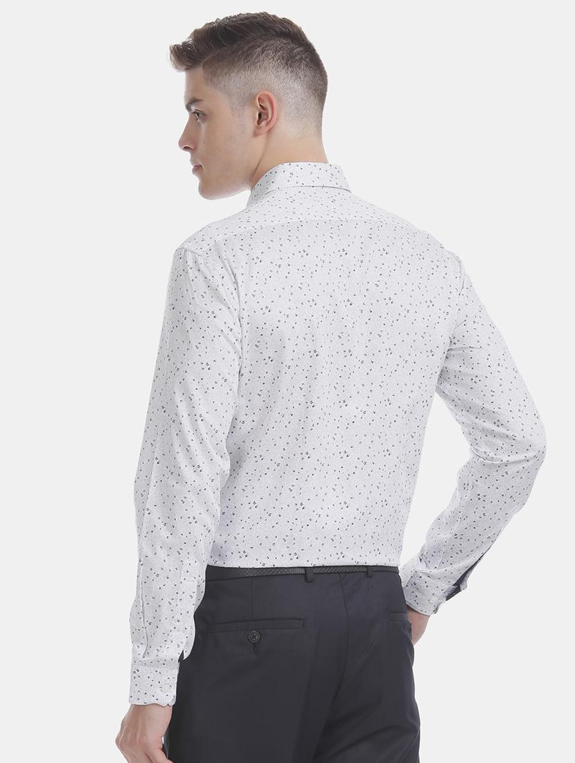 white printed formal shirt - 17575856 - Zoom Image - 4