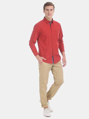 red checkered casual shirt - 17575887 - Standard Image - 4