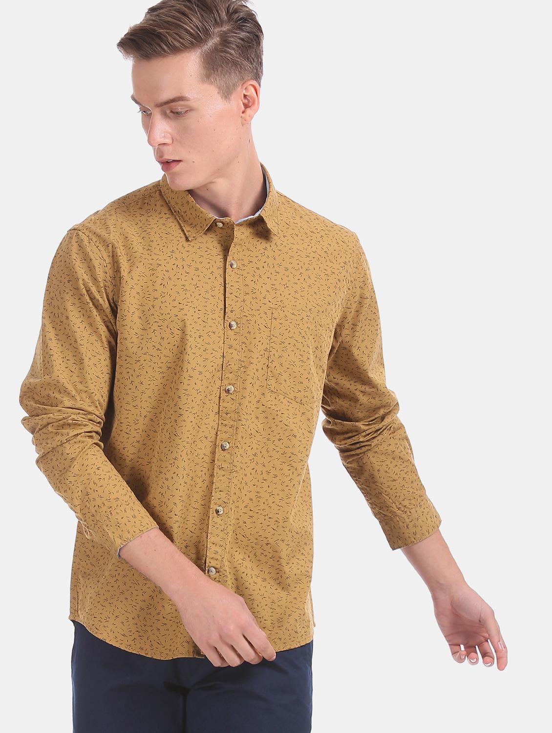 yellow printed casual shirt - 17575944 - Zoom Image - 2
