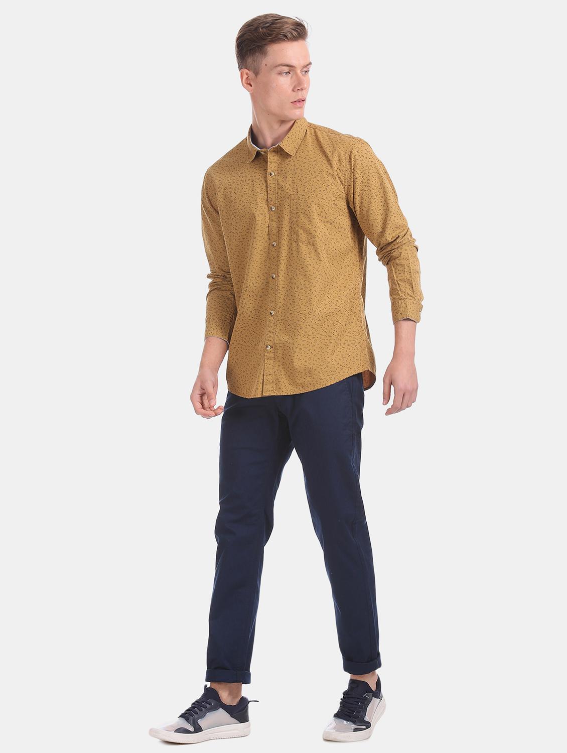 yellow printed casual shirt - 17575944 - Zoom Image - 4