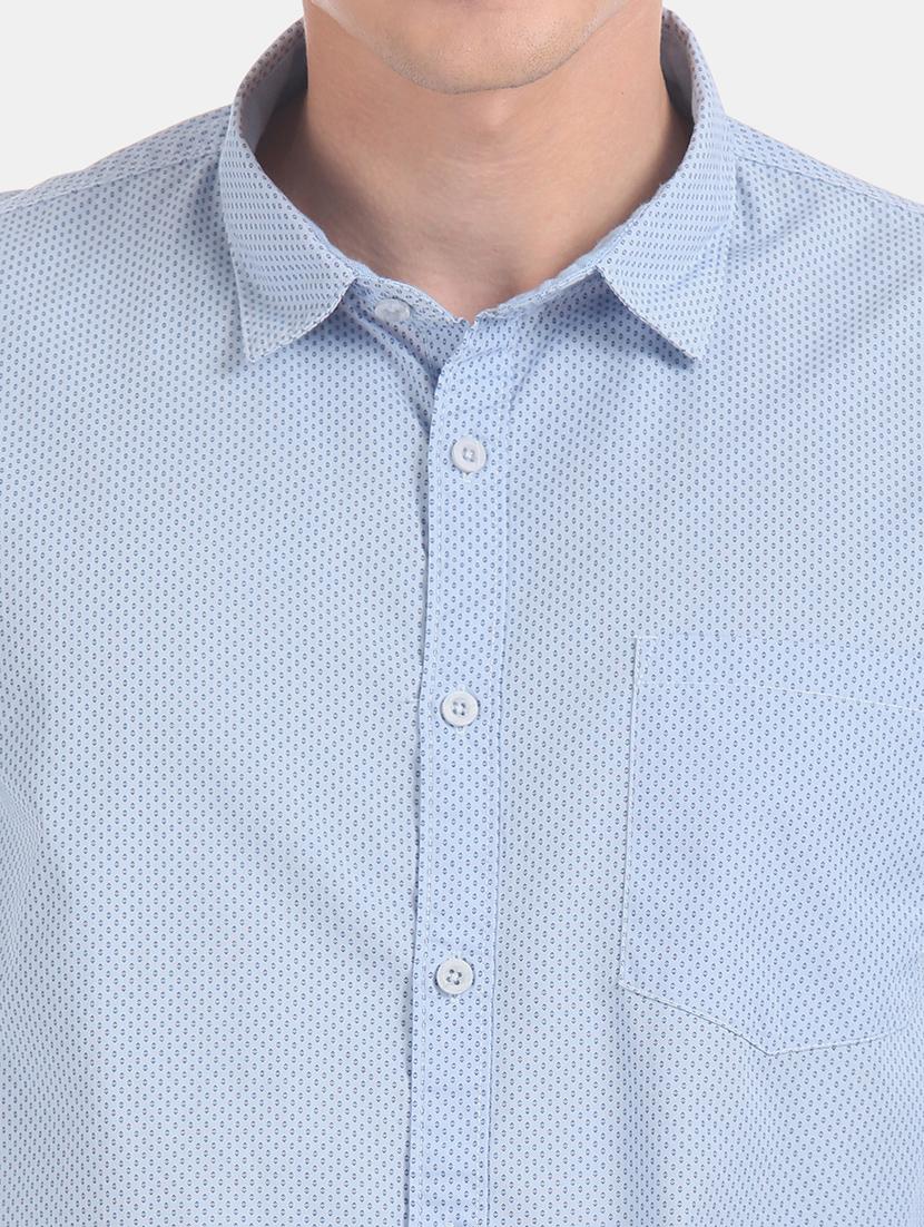 light blue printed casual shirt - 17575955 - Zoom Image - 5