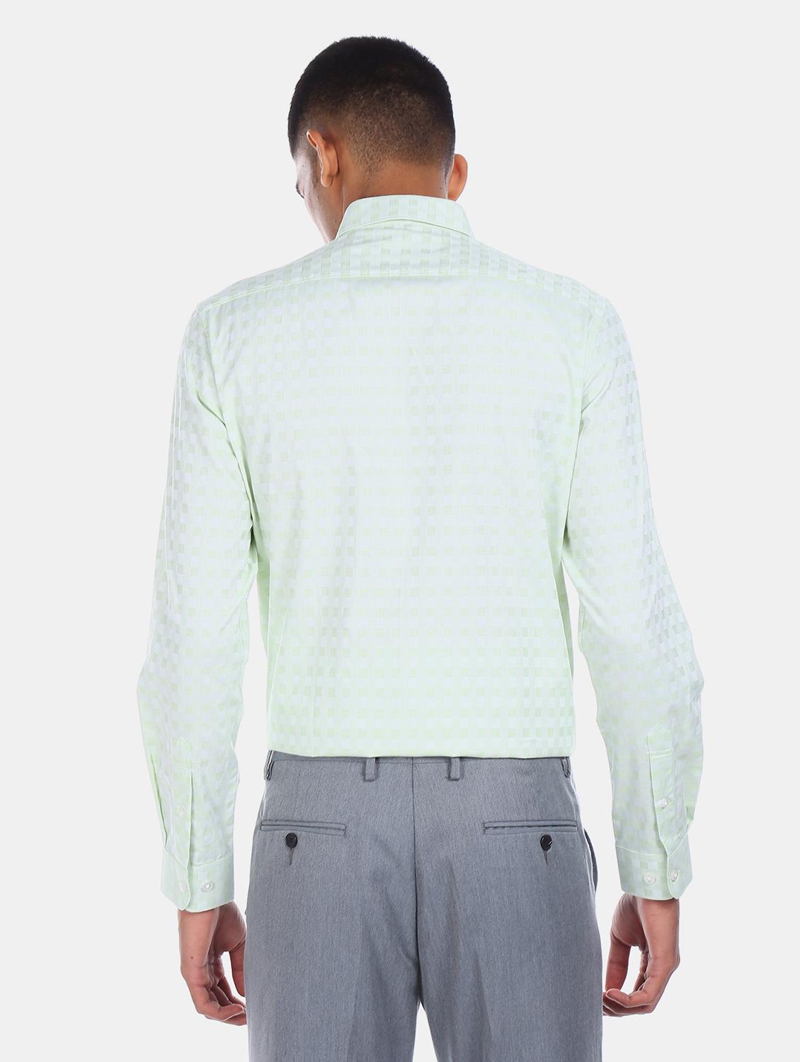 green checkered formal shirt - 17575959 - Zoom Image - 3