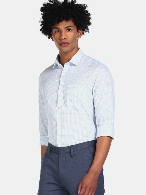 green checkered formal shirt - 17575973 - Very Small Image - 1