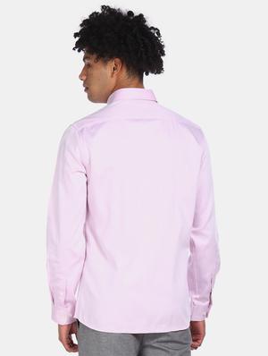 pink solid formal shirt - 17575980 - Standard Image - 3