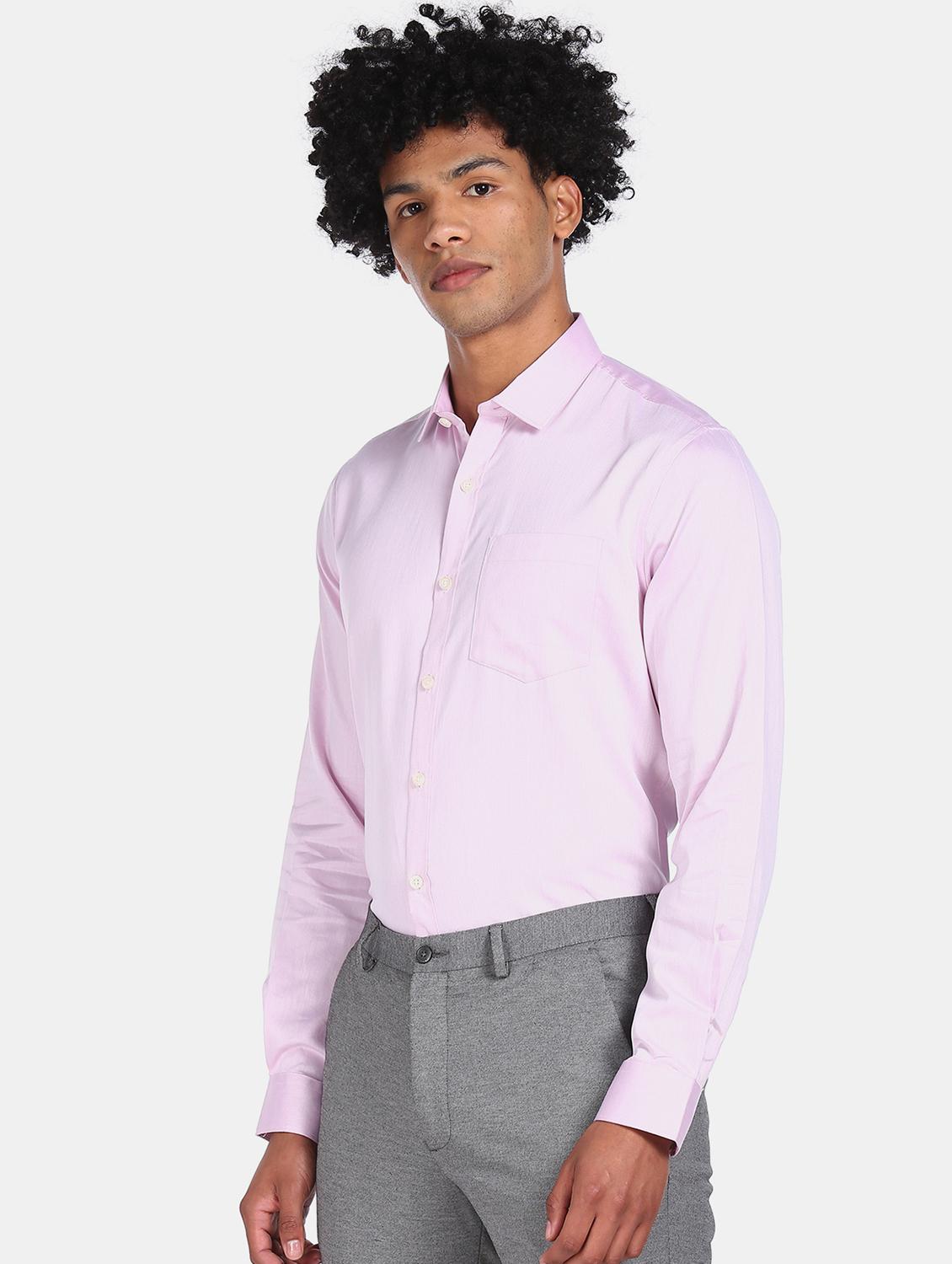 pink solid formal shirt - 17575980 - Zoom Image - 1