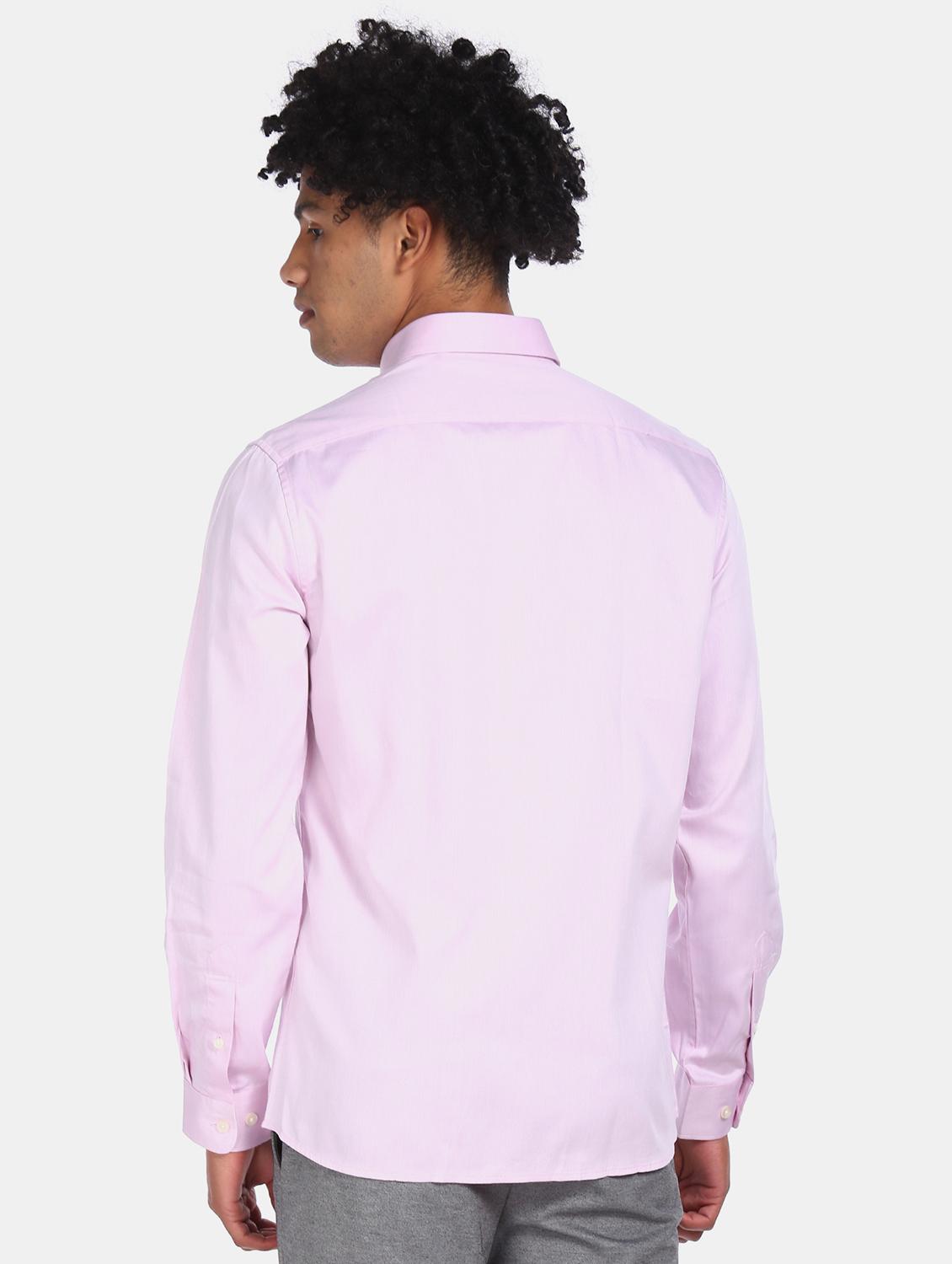 pink solid formal shirt - 17575980 - Zoom Image - 3