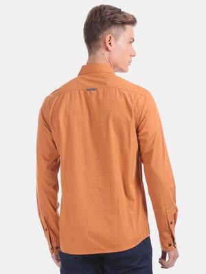orange printed casual shirt - 17575982 - Standard Image - 3
