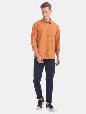 orange printed casual shirt - 17575982 - Standard Image - 4