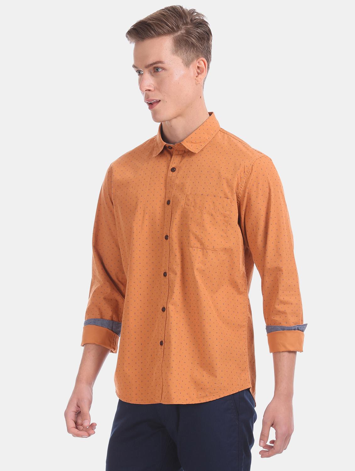orange printed casual shirt - 17575982 - Zoom Image - 2