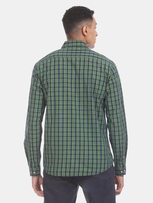 green checkered casual shirt - 17575996 - Standard Image - 3
