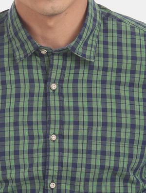 green checkered casual shirt - 17575996 - Standard Image - 5