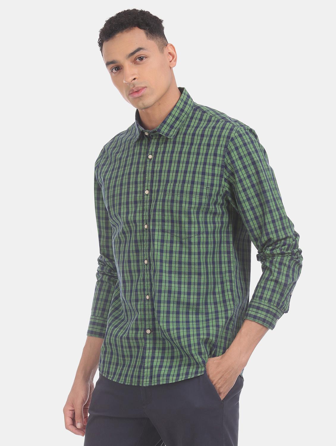 green checkered casual shirt - 17575996 - Zoom Image - 2