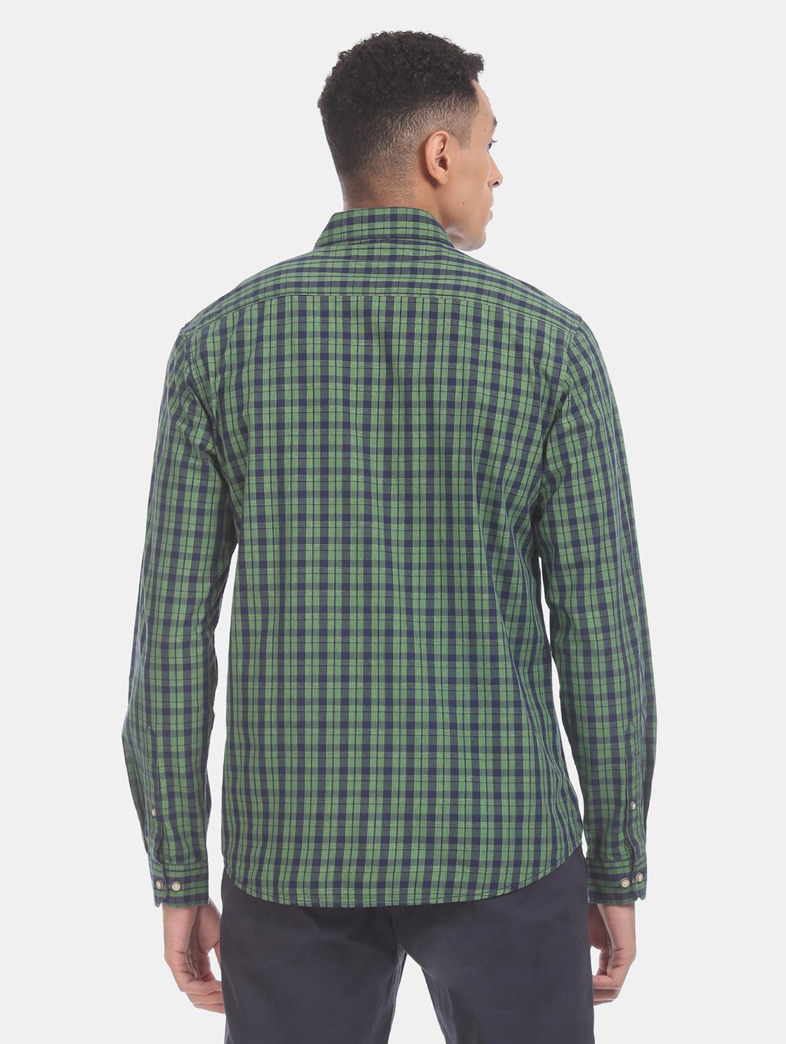 green checkered casual shirt - 17575996 - Zoom Image - 3