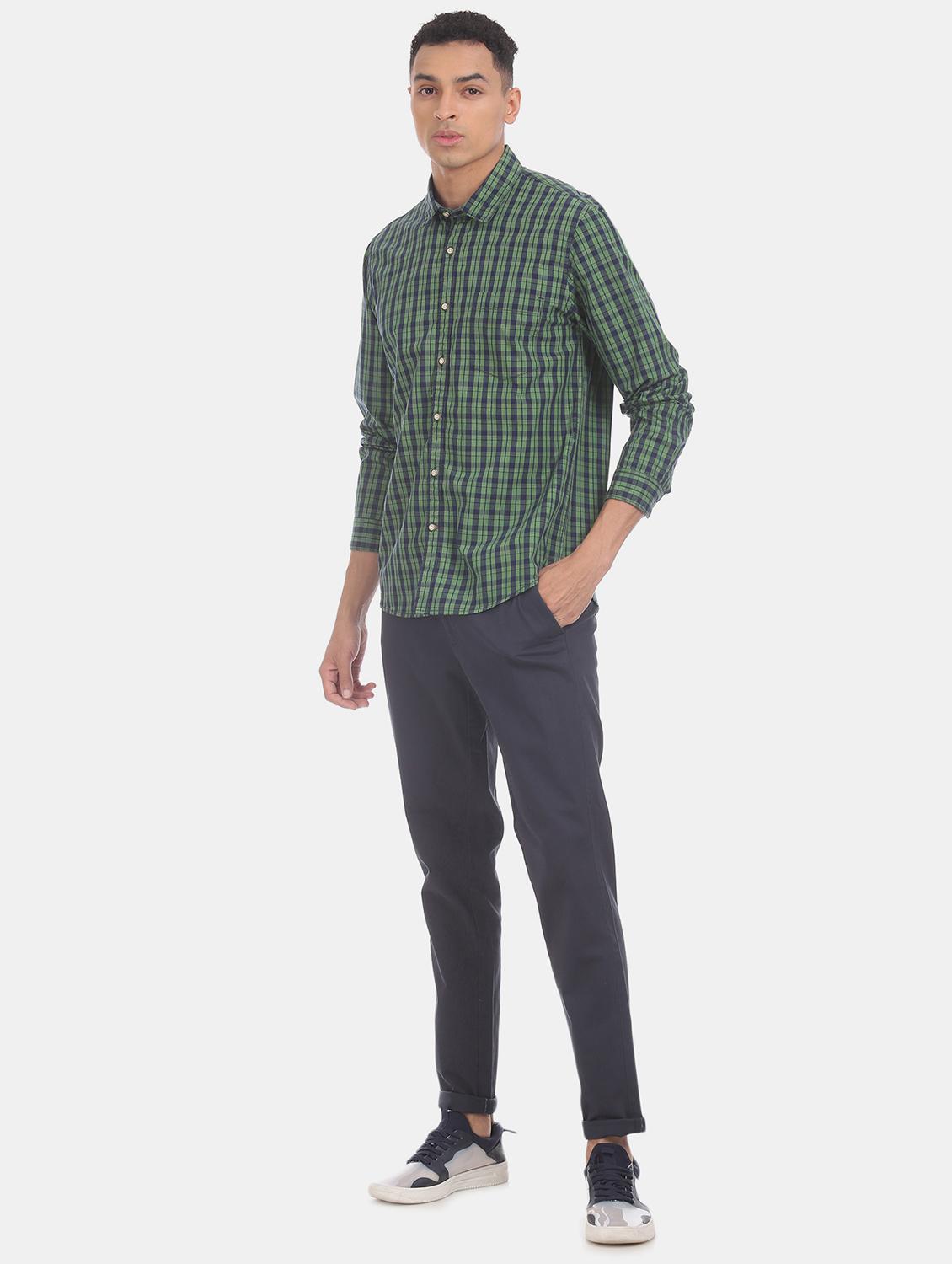green checkered casual shirt - 17575996 - Zoom Image - 4