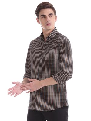 navy blue checkered formal shirt - 17576026 - Standard Image - 2