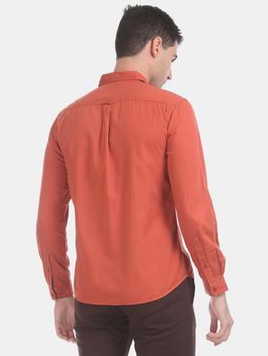 red solid casual shirt - 17576037 - Standard Image - 3