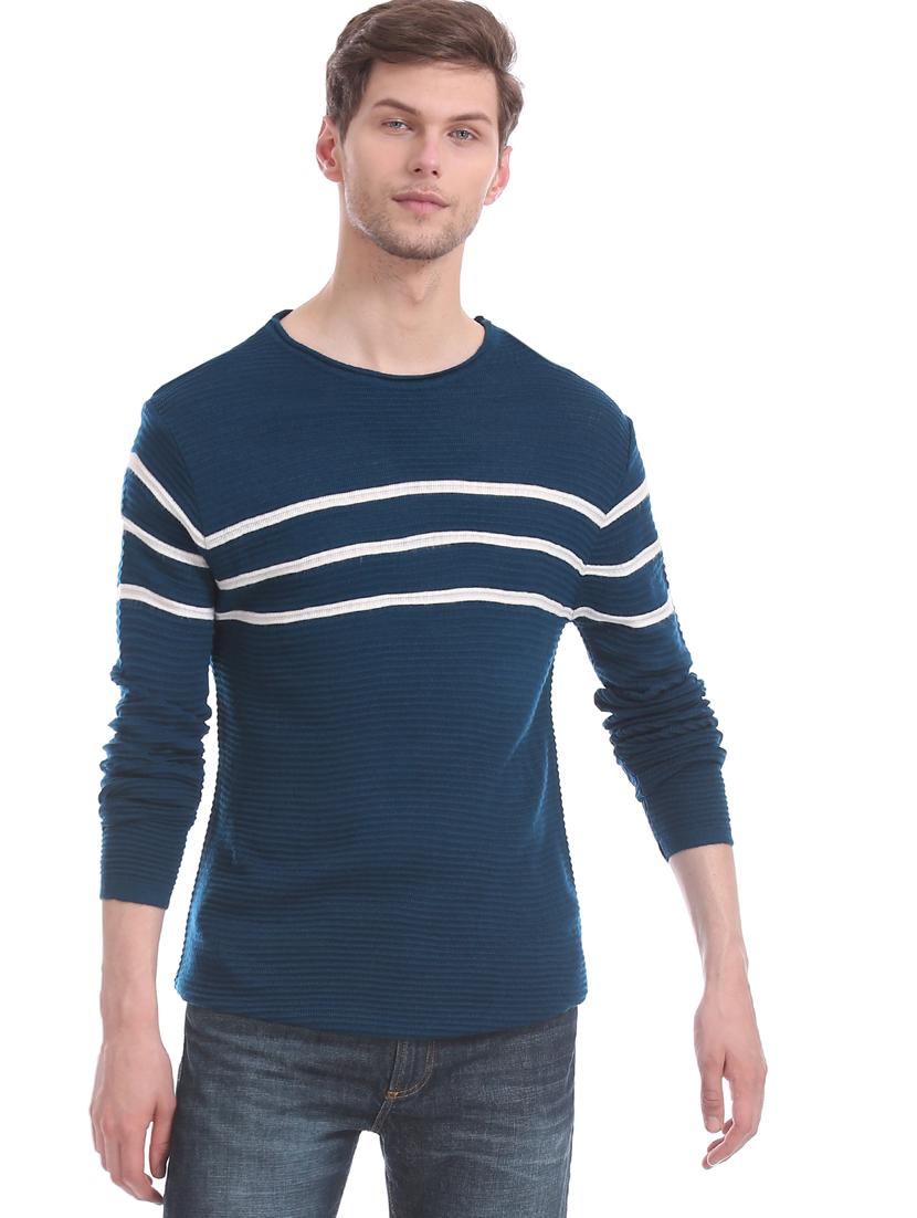 navy blue striped pullover - 17576110 - Zoom Image - 2
