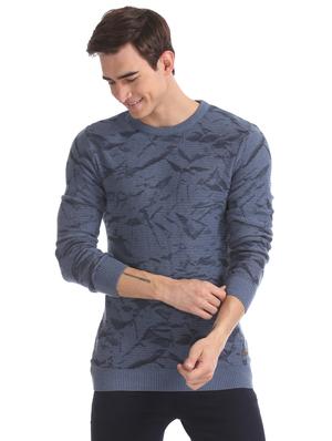 blue printed pullover - 17576112 - Standard Image - 2