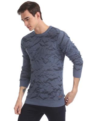blue printed pullover - 17576112 - Standard Image - 3