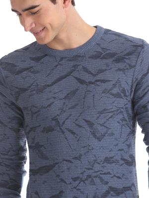 blue printed pullover - 17576112 - Standard Image - 6