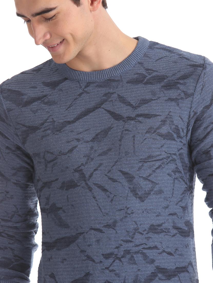 blue printed pullover - 17576112 - Zoom Image - 6
