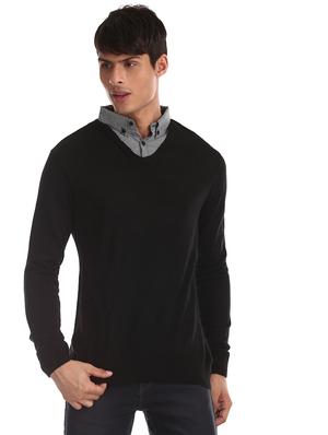 black solid pullover - 17576142 - Standard Image - 2