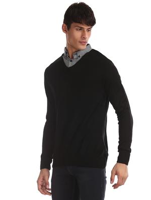 black solid pullover - 17576142 - Standard Image - 3