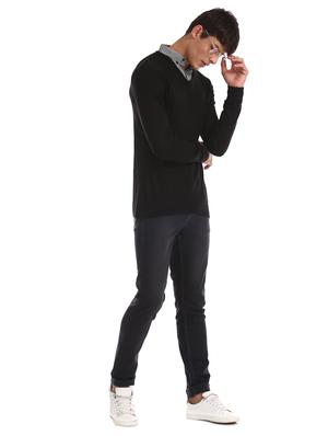 black solid pullover - 17576142 - Standard Image - 5