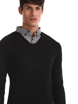 black solid pullover - 17576142 - Standard Image - 6