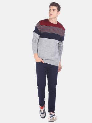 grey striped wool pullover - 17576219 - Standard Image - 4