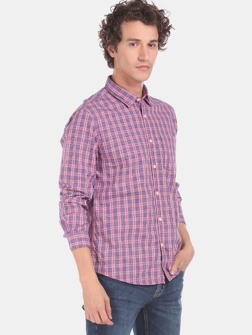 multi colored checkered casual shirt - 17576291 - Standard Image - 1