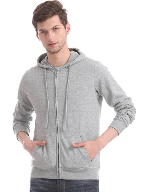 grey solid sweatshirt - 17576294 - Standard Image - 1