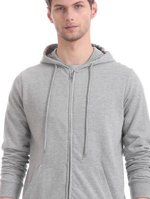 grey solid sweatshirt - 17576294 - Standard Image - 6