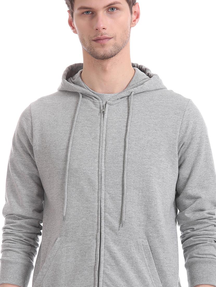 grey solid sweatshirt - 17576294 - Zoom Image - 6